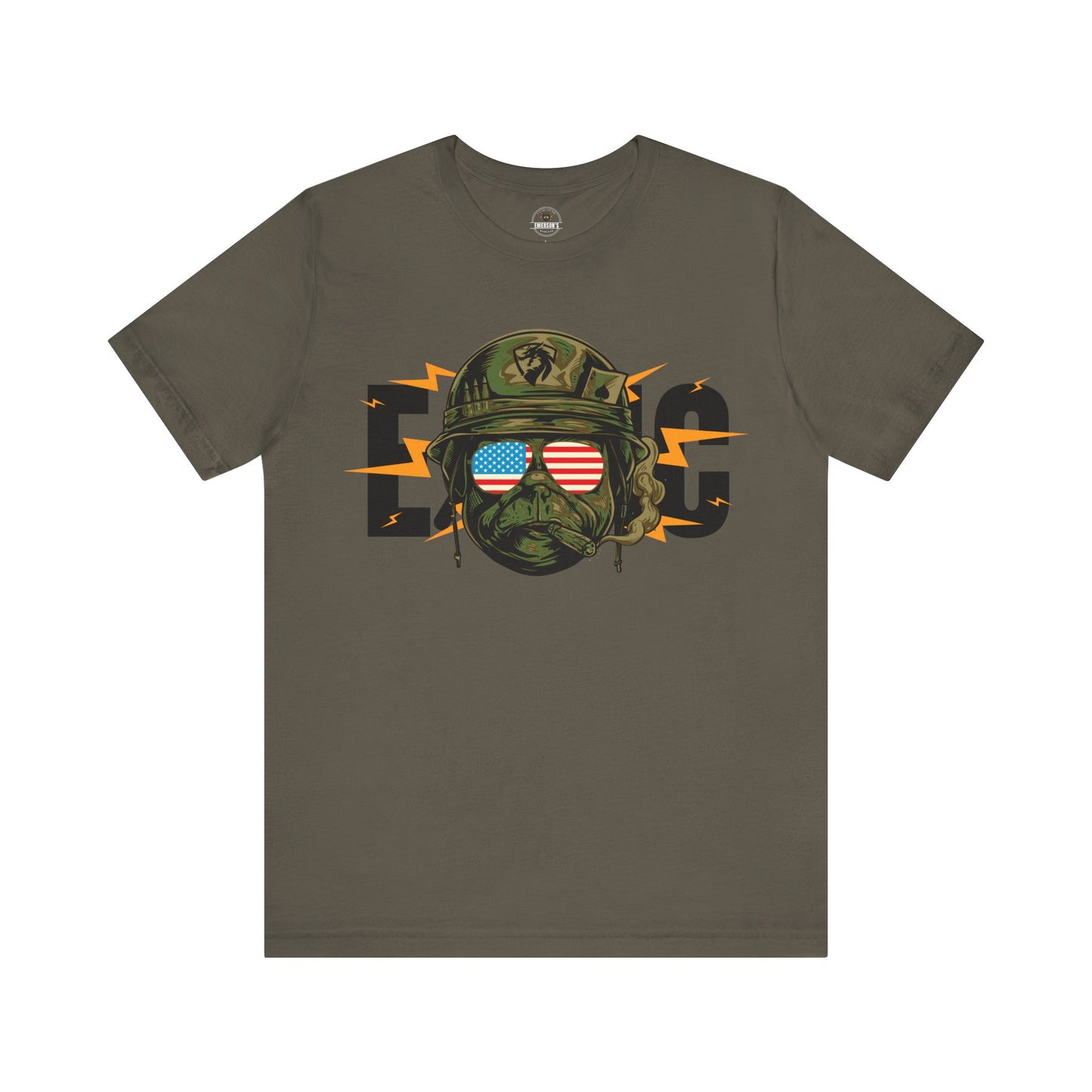 Veteran Bulldog Tee — Cool American Sunglasses Patriotic Veteran T-Shirt
