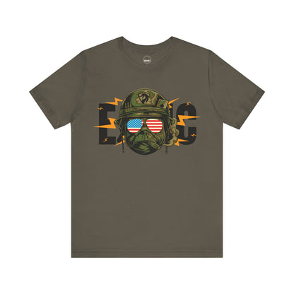 Veteran Bulldog Tee — Cool American Sunglasses Patriotic Veteran T-Shirt