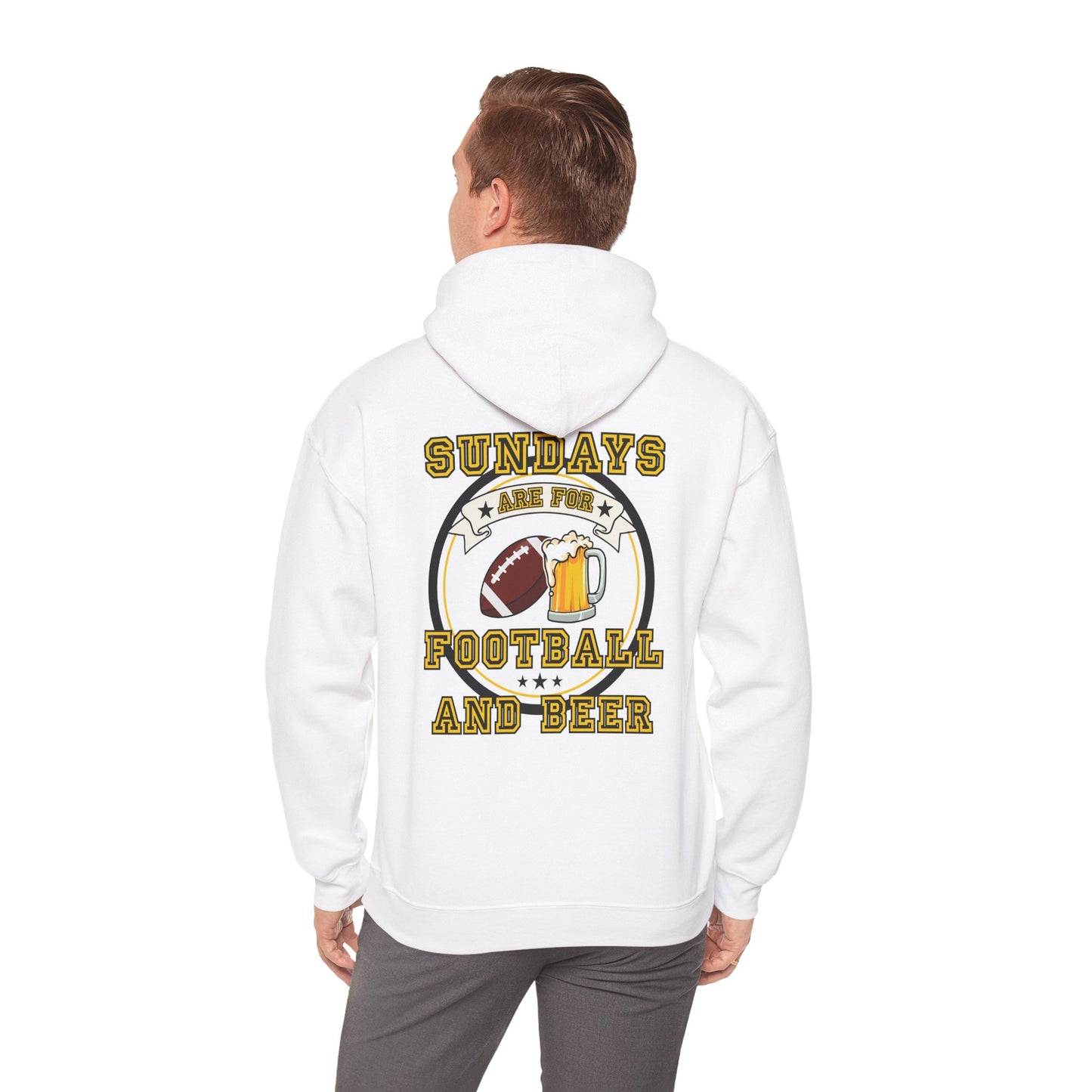 Sundays Football & Beer Hoodie - Yellow and Black