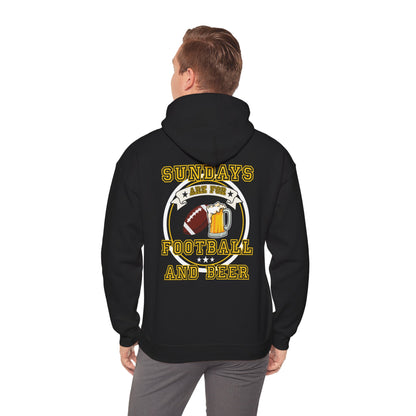 Sundays Football & Beer Hoodie - Yellow and Black