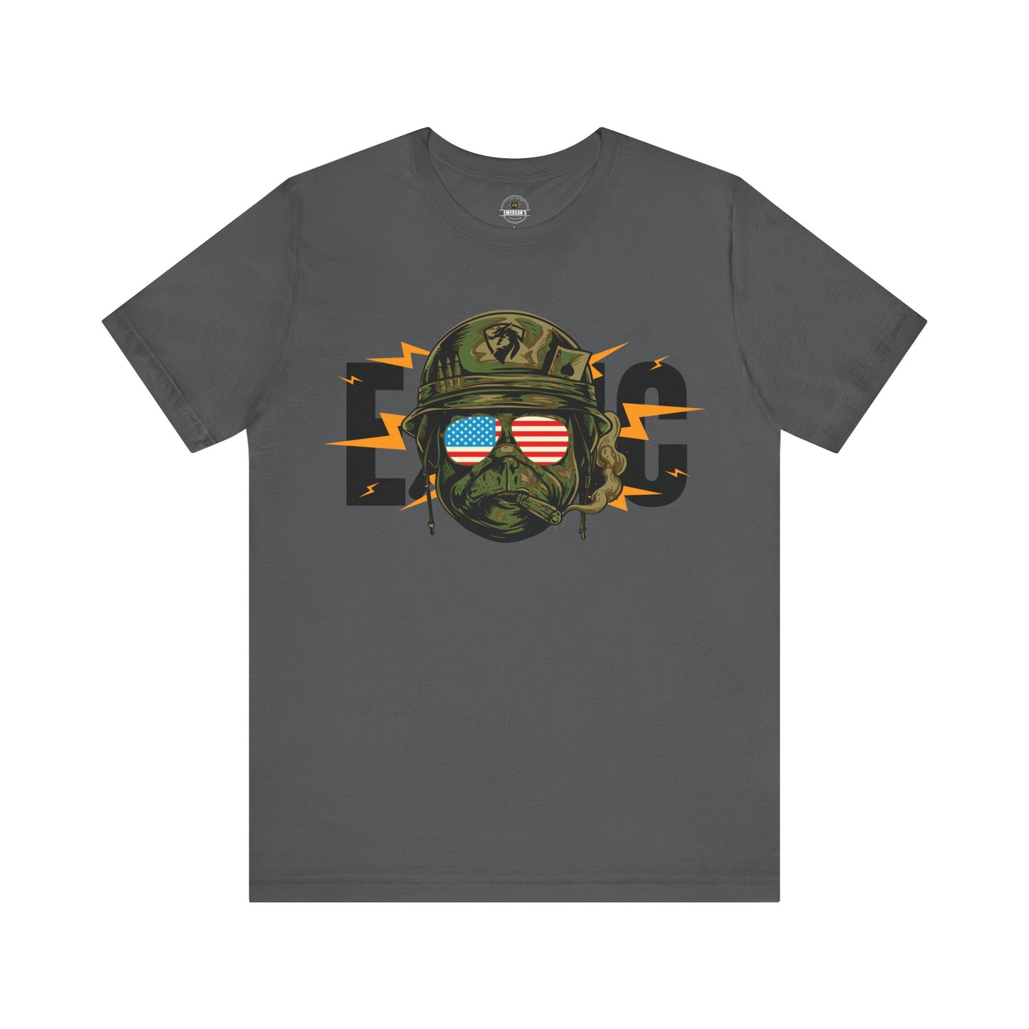 Veteran Bulldog Tee — Cool American Sunglasses Patriotic Veteran T-Shirt