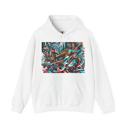 Urban Vibes Hoodie — Cool Artistic City Graphic in Vivid Colors