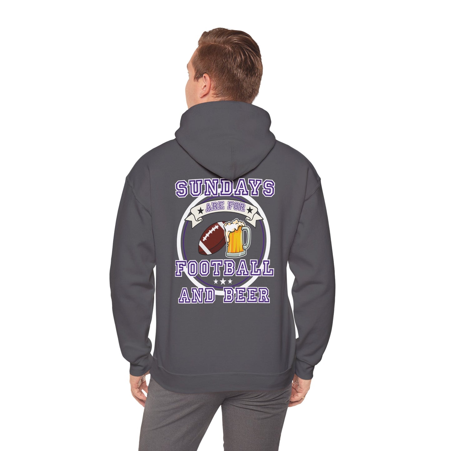Sundays Football and Beer Hoodie - Purple