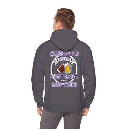 Sundays Football and Beer Hoodie - Purple