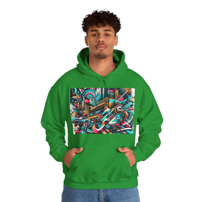 Urban Vibes Hoodie — Cool Artistic City Graphic in Vivid Colors