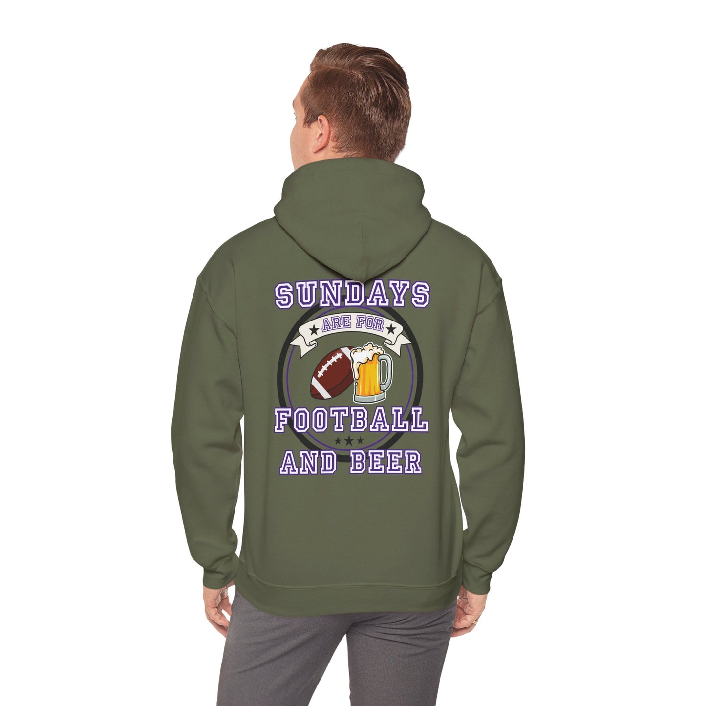 Sundays Football and Beer Hoodie - Purple