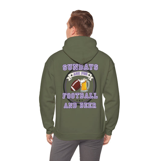 Sundays Football and Beer Hoodie - Purple