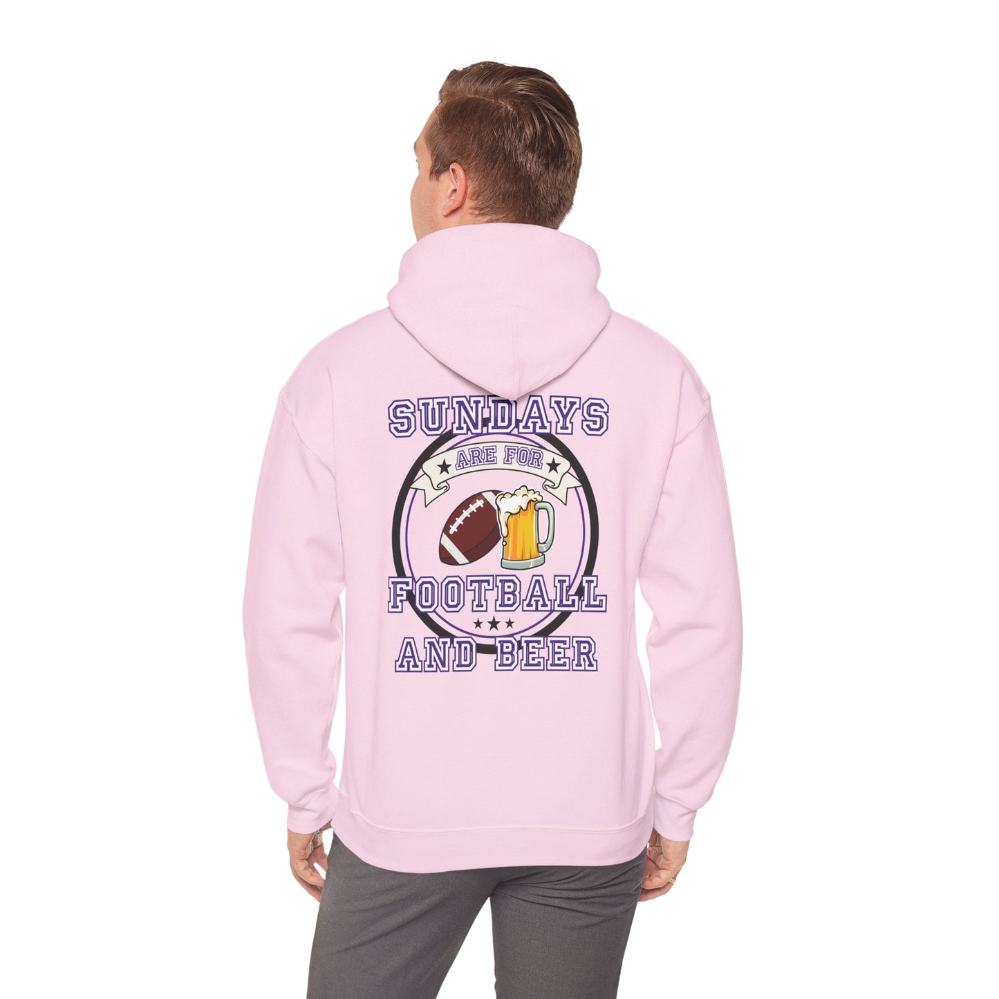 Sundays Football and Beer Hoodie - Purple