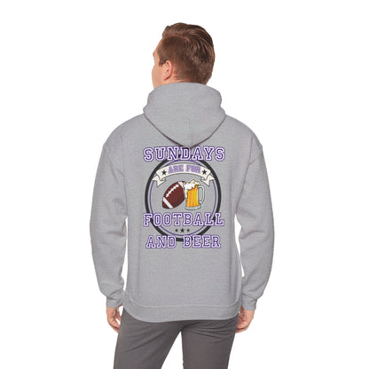 Sundays Football and Beer Hoodie - Purple