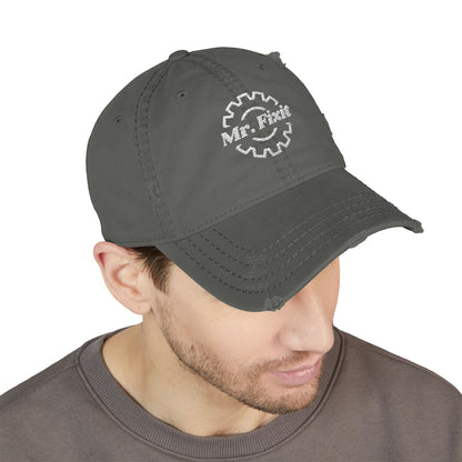 Mr Fix-It Embroidered Distressed Dad Hat