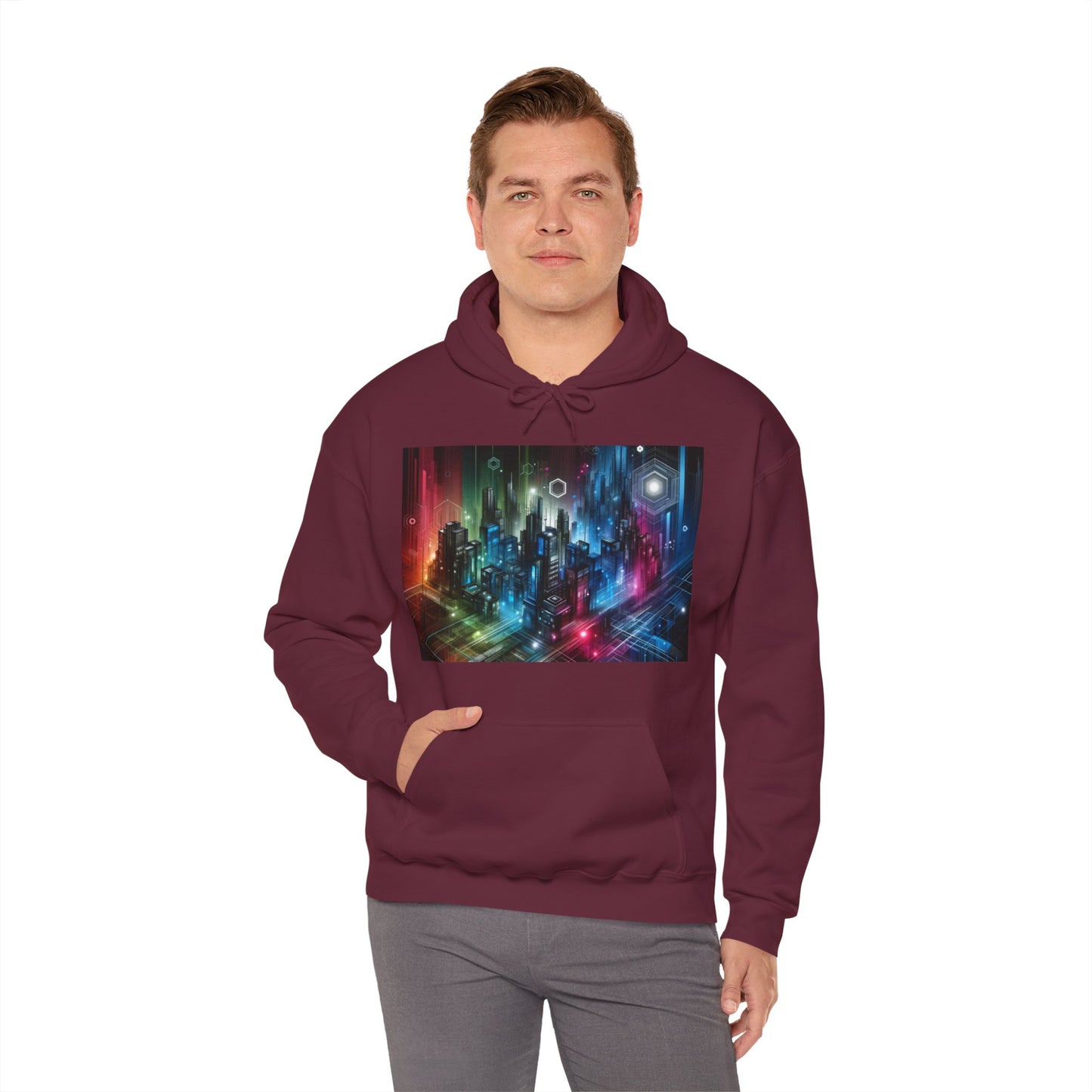 Futuristic Urban City Hooded Sweatshirt/Hoodie