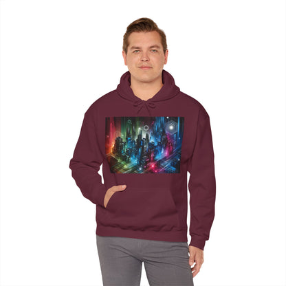 Futuristic Urban City Hooded Sweatshirt/Hoodie