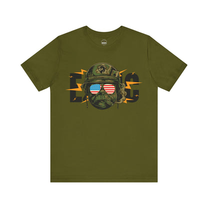 Veteran Bulldog Tee — Cool American Sunglasses Patriotic Veteran T-Shirt
