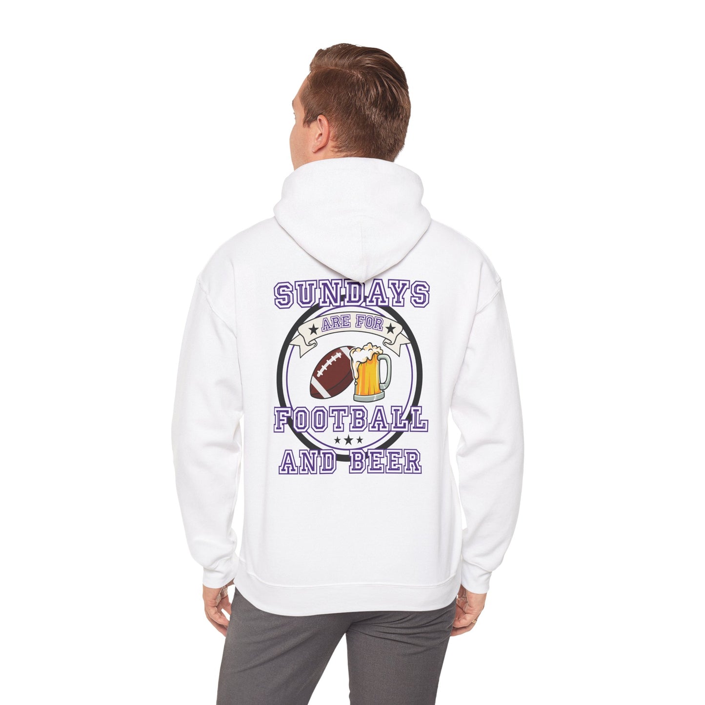 Sundays Football and Beer Hoodie - Purple