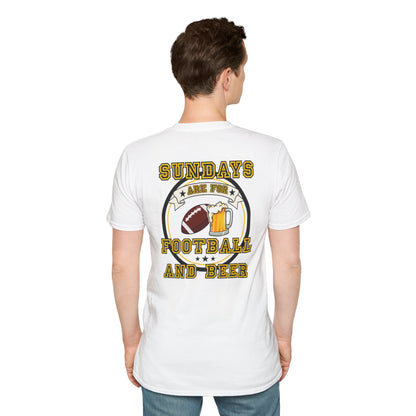 Sundays Football & Beer Tee - Yellow and Black