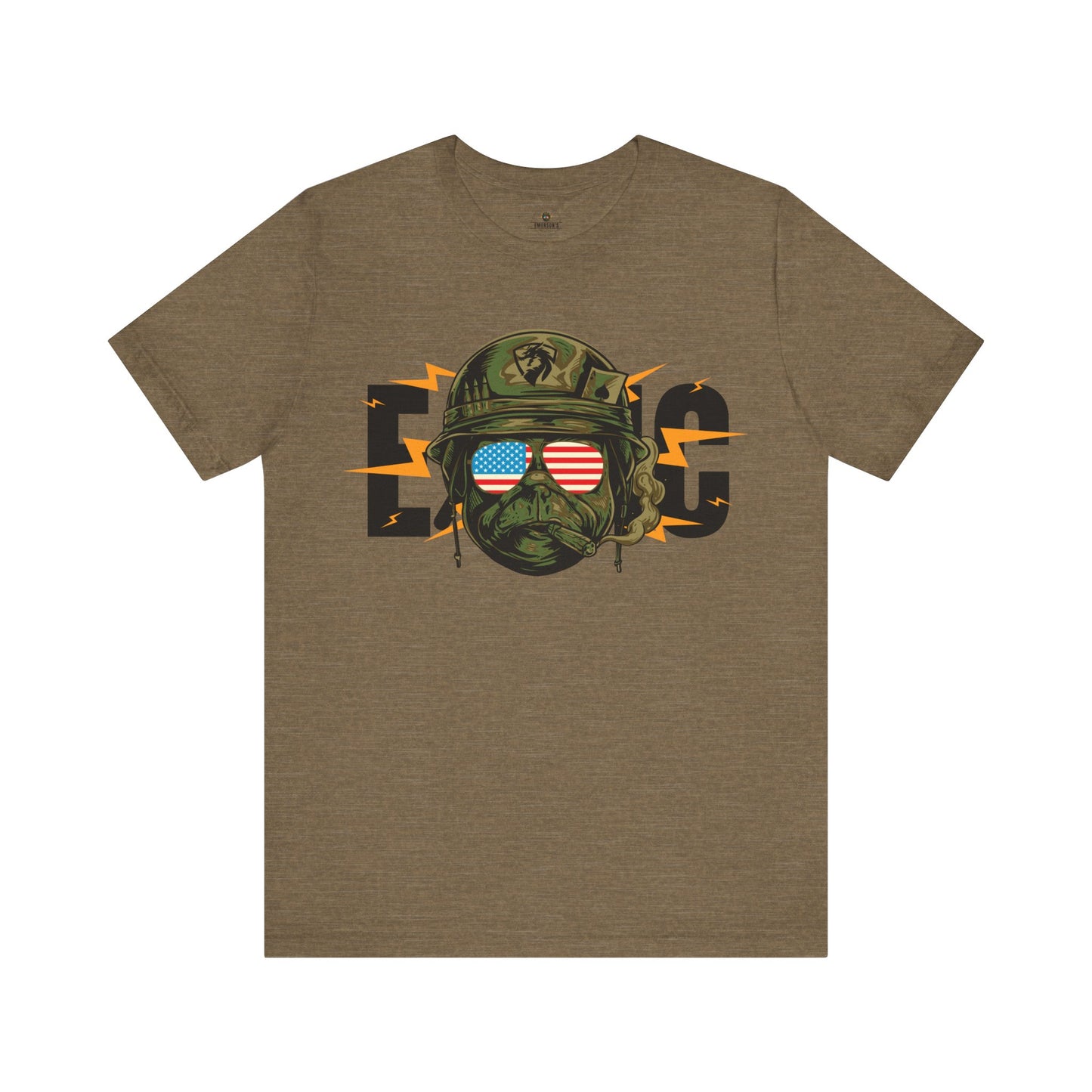 Veteran Bulldog Tee — Cool American Sunglasses Patriotic Veteran T-Shirt