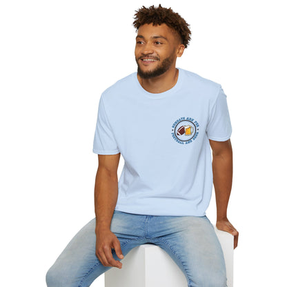 Sundays Football & Beer Tee - Light Blue and Gray