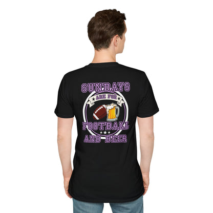 Sundays Football & Beer Tee - Pink and Black