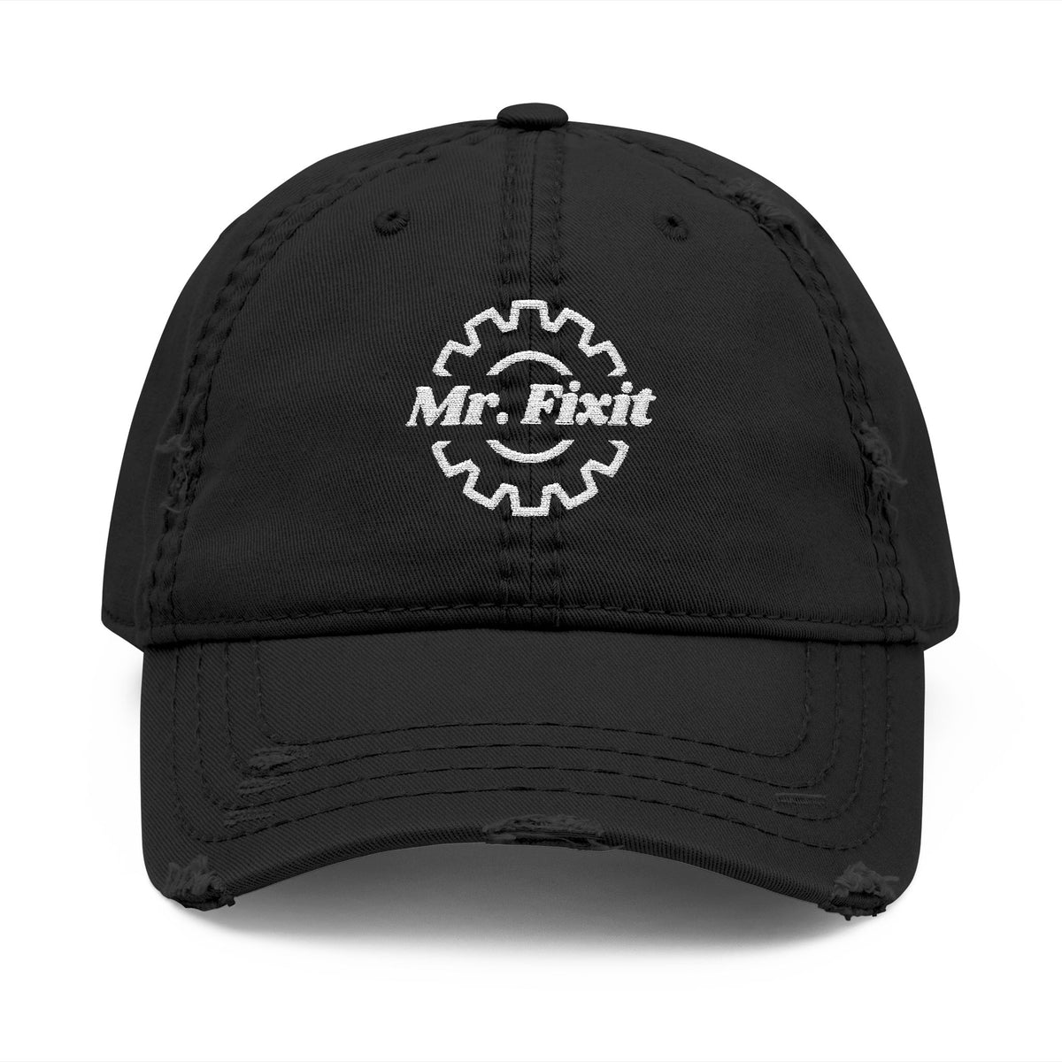 Mr Fix-It Embroidered Distressed Dad Hat