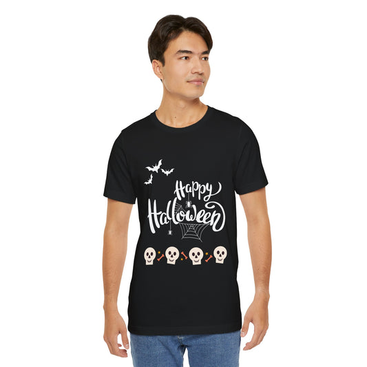 Happy Halloween Skulls and Bats Tee