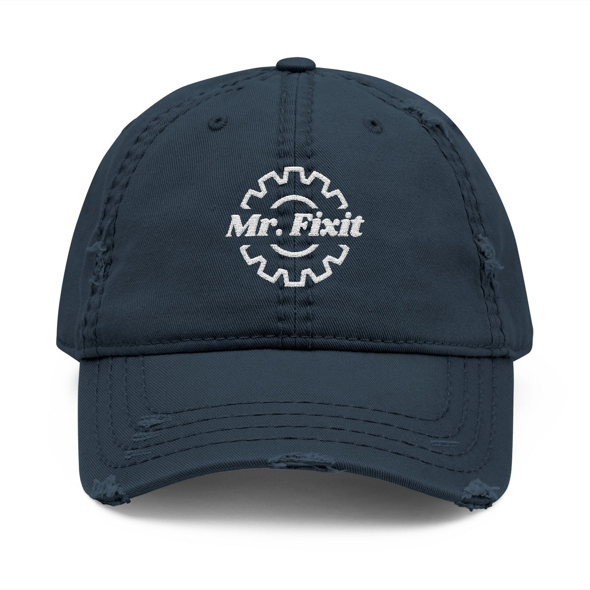 Mr Fix-It Embroidered Distressed Dad Hat