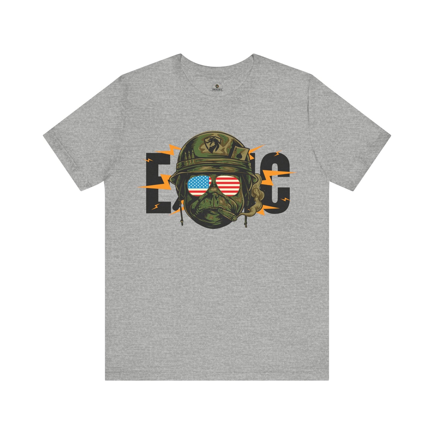 Veteran Bulldog Tee — Cool American Sunglasses Patriotic Veteran T-Shirt