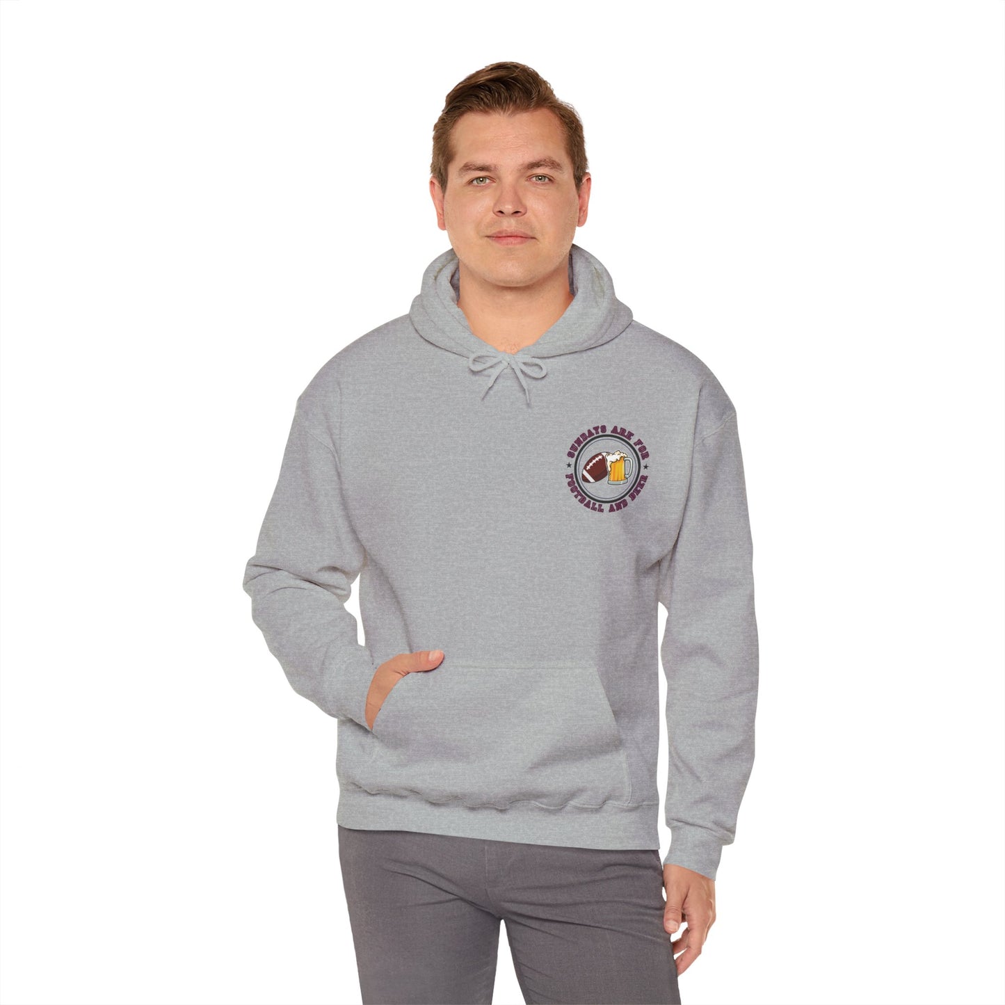 Sundays Football & Beer Hoodie - Blue and Red