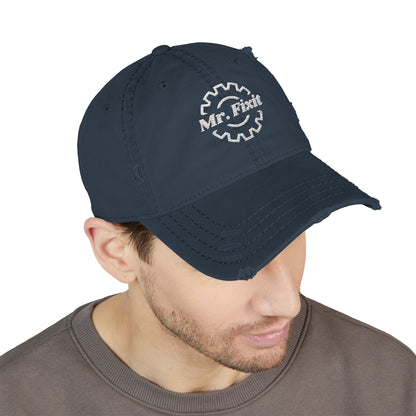 Mr Fix-It Embroidered Distressed Dad Hat