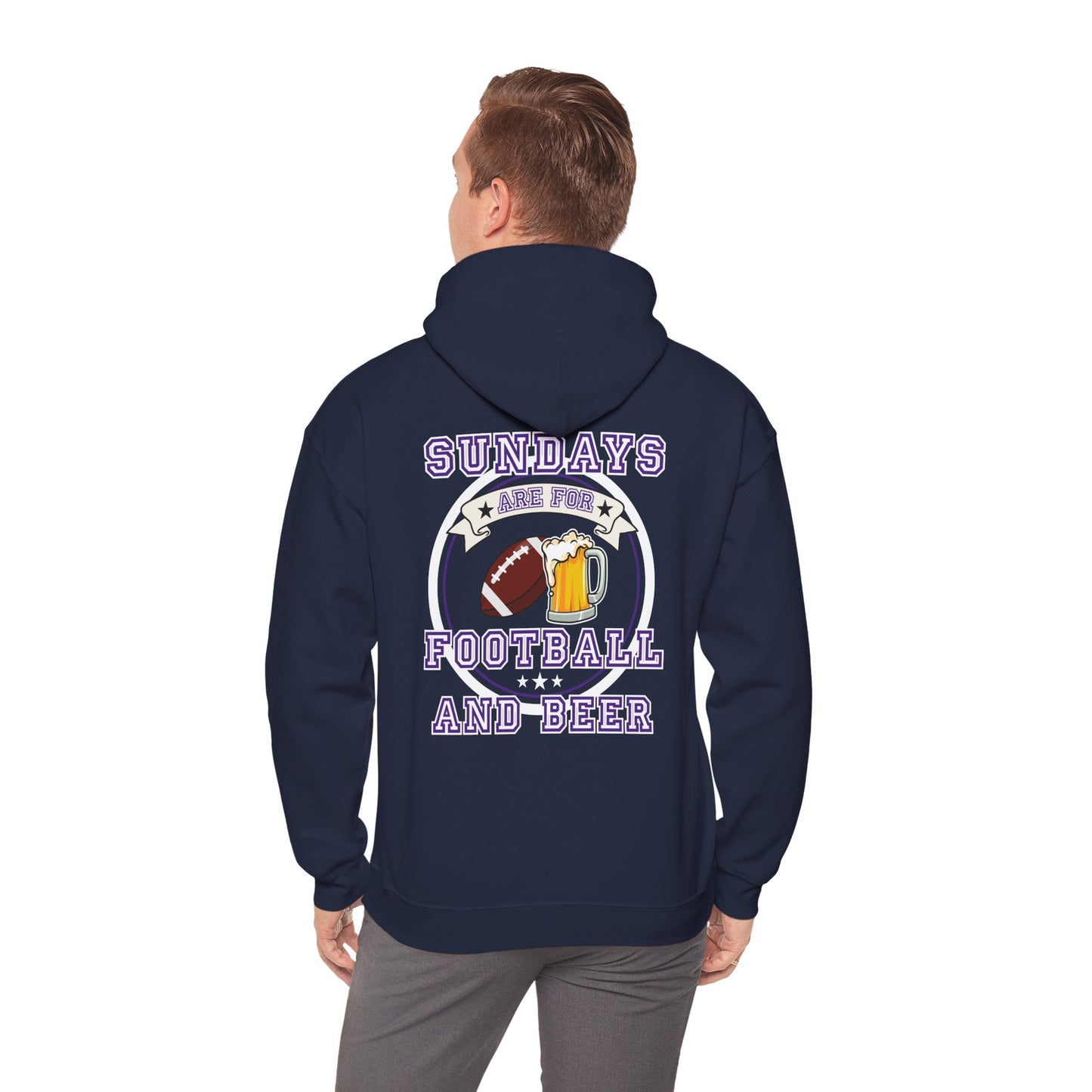 Sundays Football and Beer Hoodie - Purple