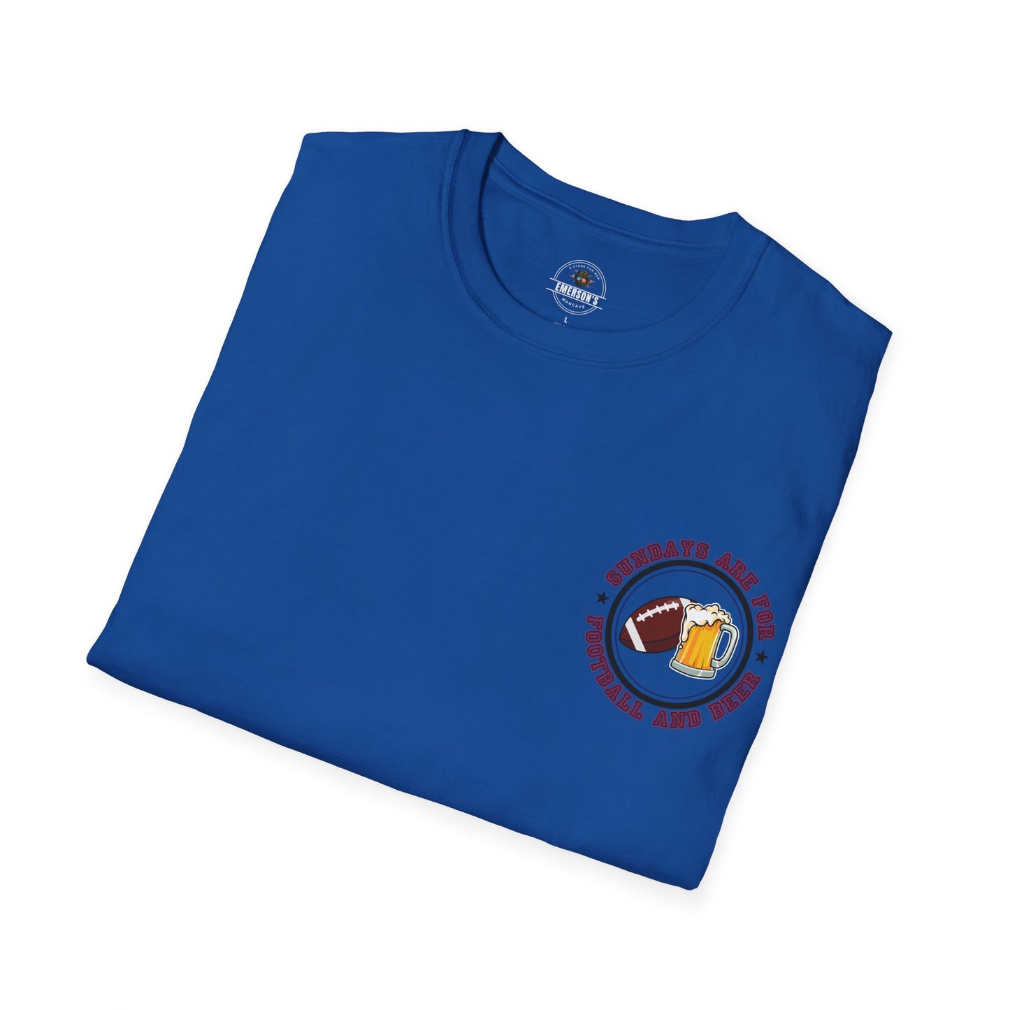 Sundays Football & Beer Tee - Blue And Red