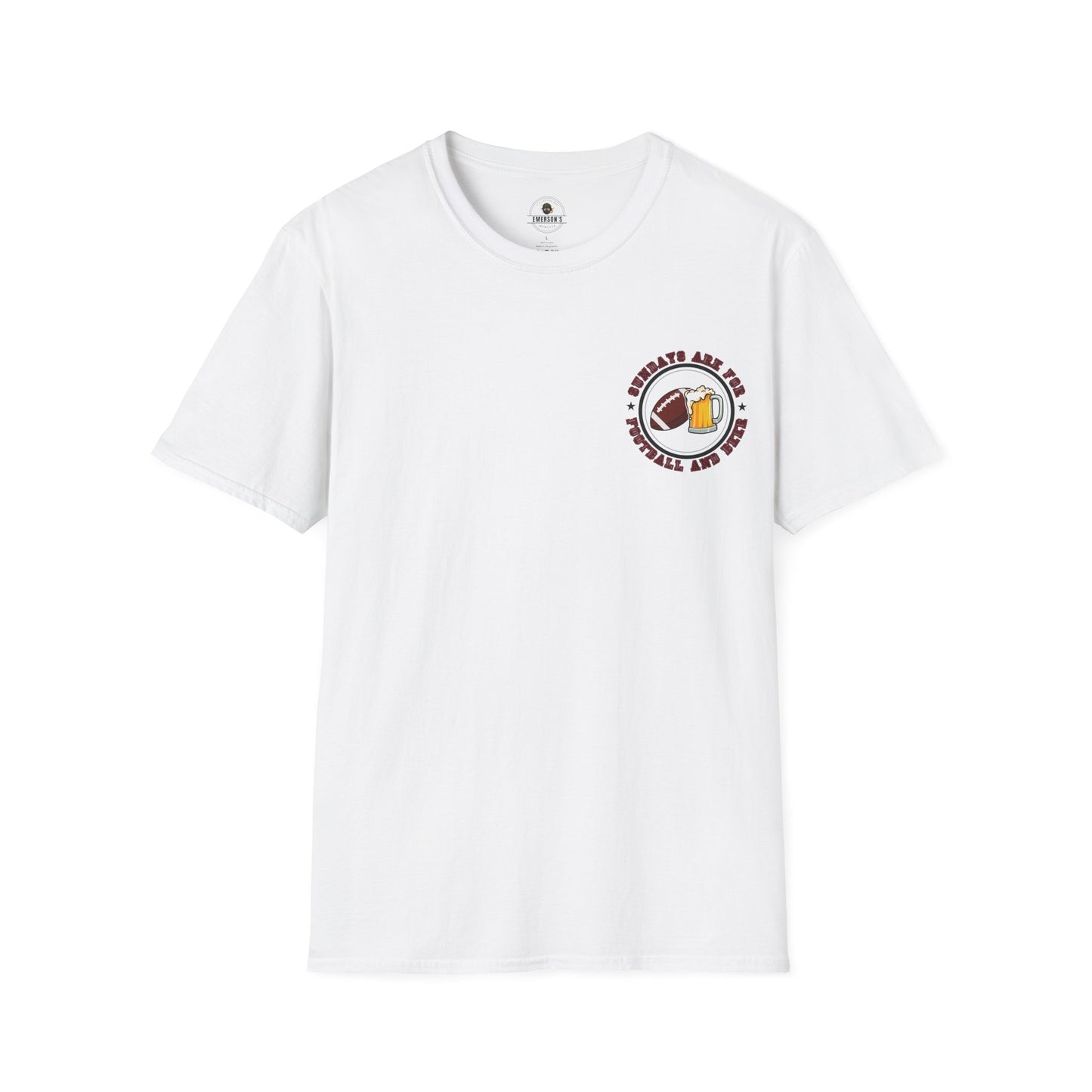 Sundays Football & Beer Tee - Red and Silver