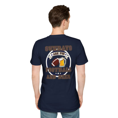 Sundays Football & Beer Tee - Purple and Gold