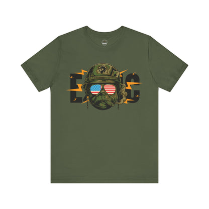 Veteran Bulldog Tee — Cool American Sunglasses Patriotic Veteran T-Shirt