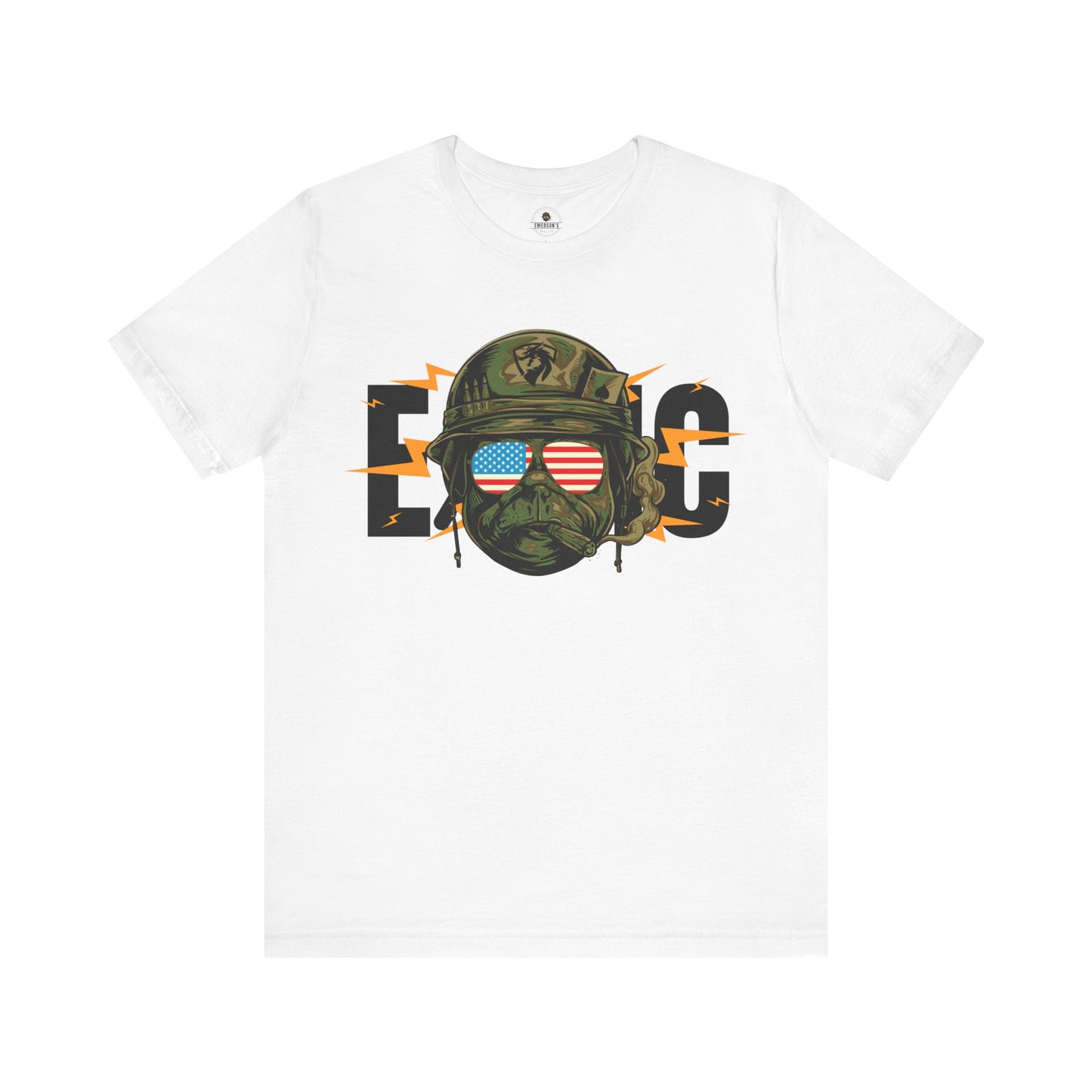 Veteran Bulldog Tee — Cool American Sunglasses Patriotic Veteran T-Shirt