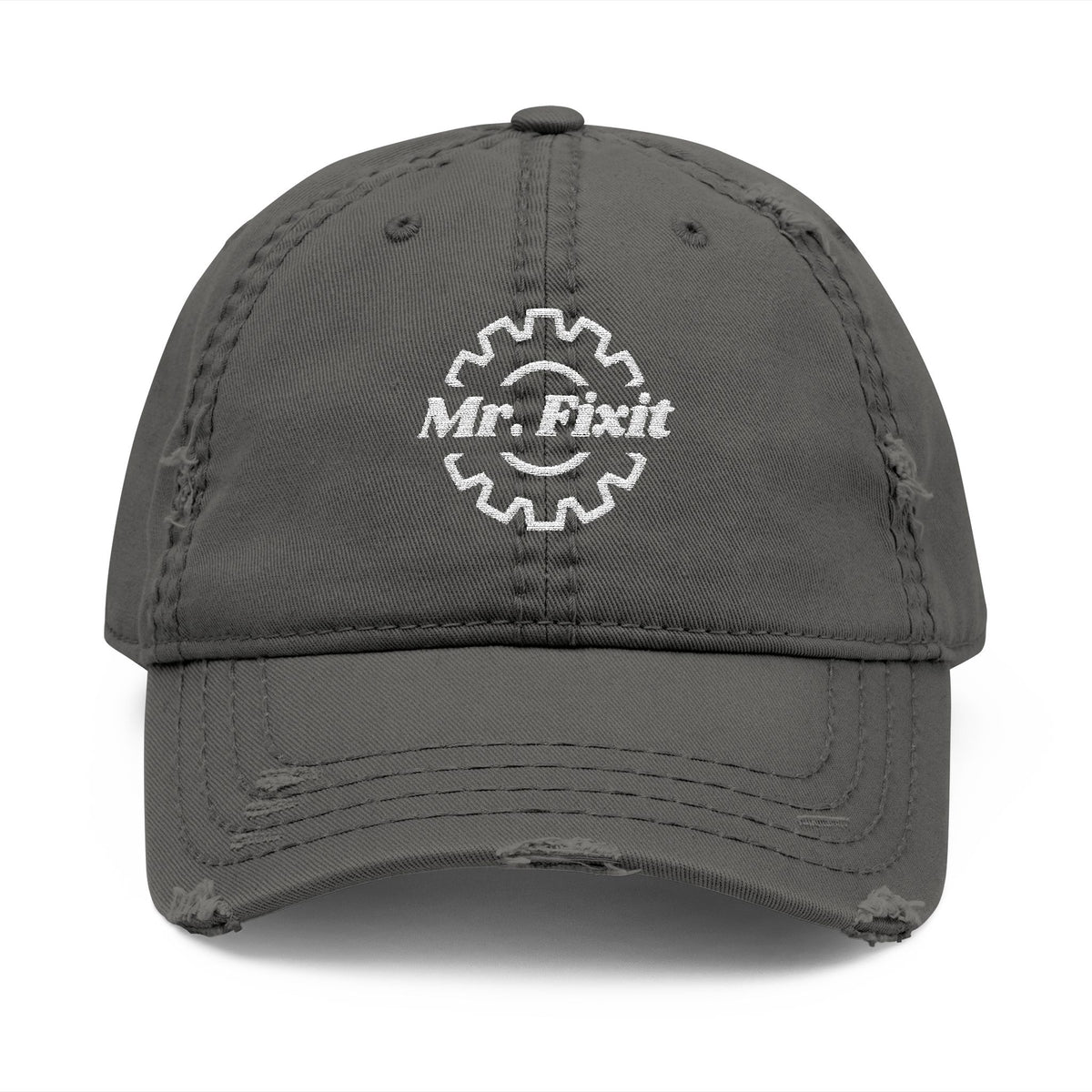 Mr Fix-It Embroidered Distressed Dad Hat