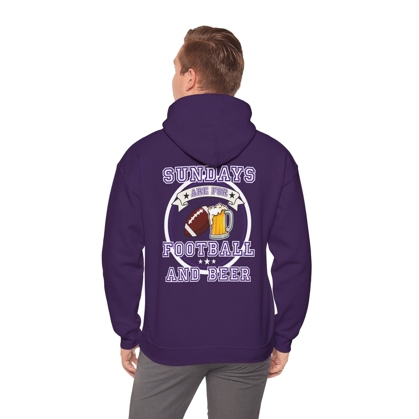Sundays Football and Beer Hoodie - Purple